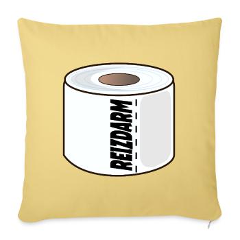 IRRITABLE BOWEL TOILET PAPER DIGESTION - Sofa pillowcase 17,3'' x 17,3'' (45 x 45 cm) - washed yellow - Front