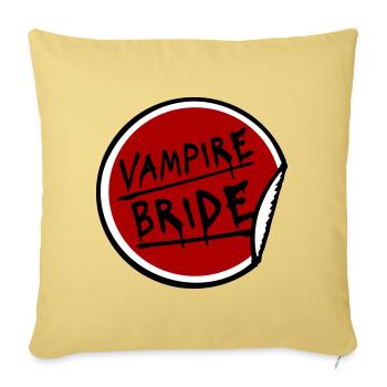 Vampire Bride Stickers Halloween Bachelor Bride Wedding - Sofa pillowcase 17,3'' x 17,3'' (45 x 45 cm) - washed yellow - Front