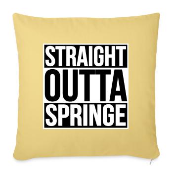 STRAIGHT OUTTA SPRINGE - Sofa pillowcase 17,3'' x 17,3'' (45 x 45 cm) - washed yellow - Front