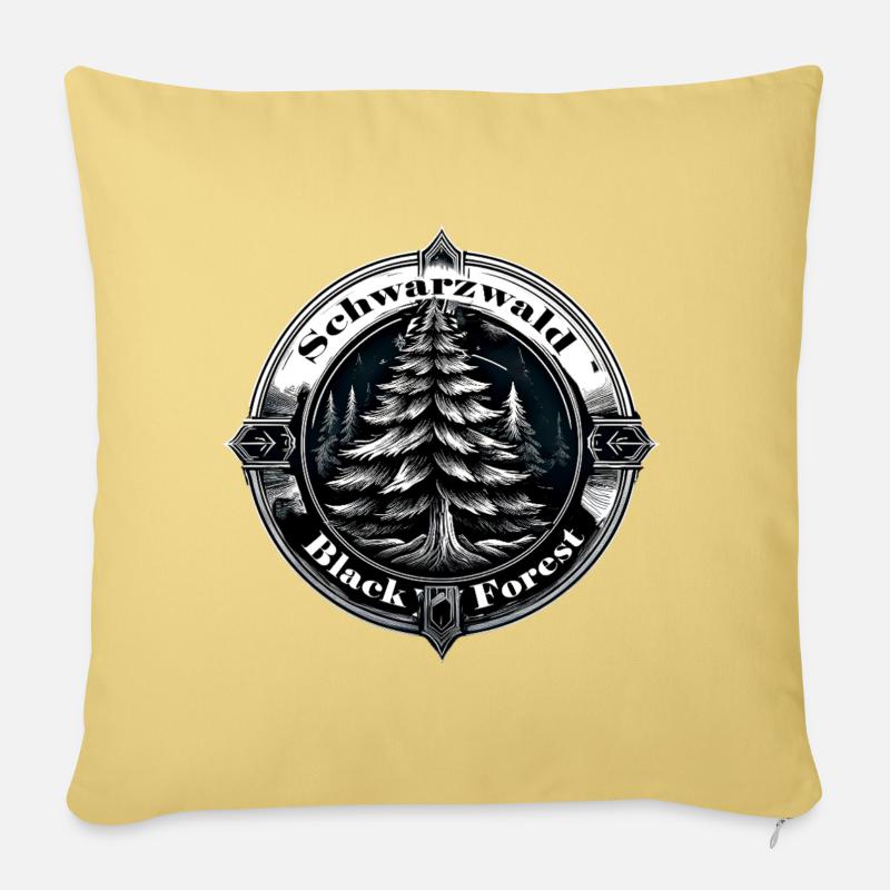 Schwarzwald Logo - Sofakissenbezug 45 x 45 cm - Hellgelb