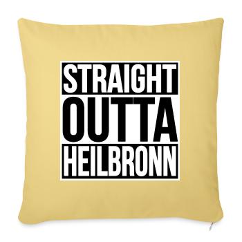 Straight Outta Heilbronn - Sofa pillowcase 17,3'' x 17,3'' (45 x 45 cm) - washed yellow - Front