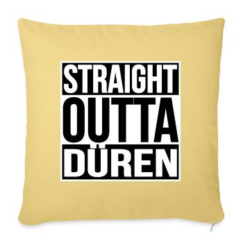 Straight Outta Düren - Sofakissenbezug 45 x 45 cm - Hellgelb - Vorne