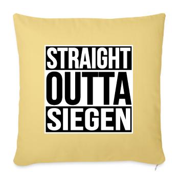 Straight Outta Win - Sofa pillowcase 17,3'' x 17,3'' (45 x 45 cm) - washed yellow - Front