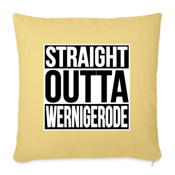 Wernigerode Street Motto - Sofakissenbezug 45 x 45 cm - Hellgelb - Vorne