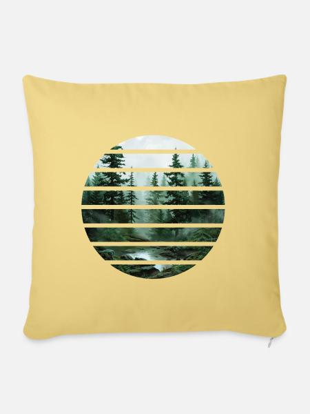 Wald - Sofakissenbezug 45 x 45 cm - Hellgelb