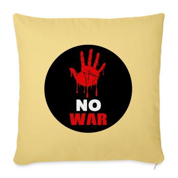 No War - Housse de coussin décorative 45 x 45 cm - jaune délavé - Devant