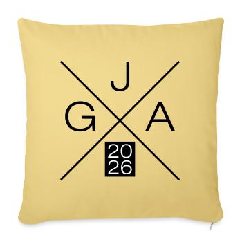 Enterrement de vie de garçon 2026 - Housse de coussin décorative 45 x 45 cm - jaune délavé - Devant
