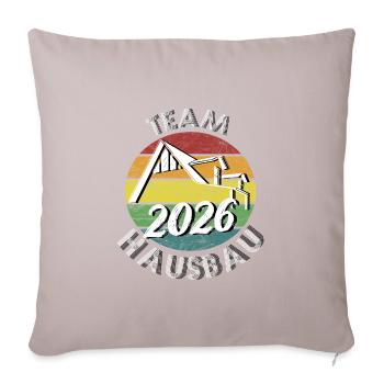 Team Haubau 2026 Builder Builder rétro vintage - Housse de coussin décorative 45 x 45 cm - taupe clair - Devant