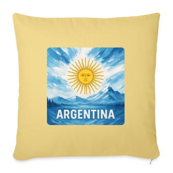 Argentina Travel Design - Sofa pillowcase 17,3'' x 17,3'' (45 x 45 cm) - washed yellow - Front
