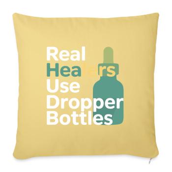 Certified Clinical Titration Specialist Apparel  - Sofa pillowcase 17,3'' x 17,3'' (45 x 45 cm) - washed yellow - Front