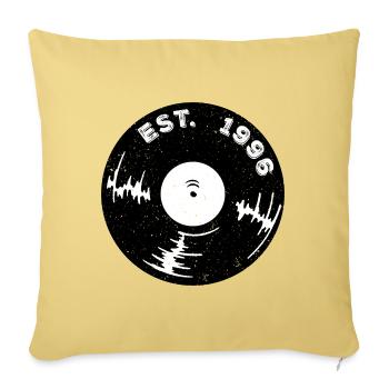 30e anniversaire du millésime 1996 - Housse de coussin décorative 45 x 45 cm - jaune délavé - Devant