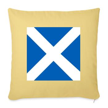 Show off your colors – Scotland - Sofa pillowcase 17,3'' x 17,3'' (45 x 45 cm) - washed yellow - Front