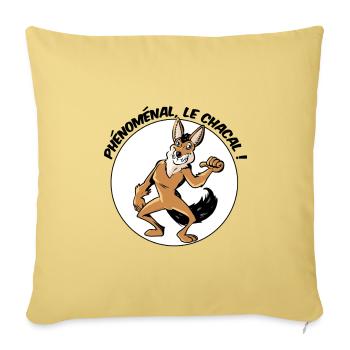 Phénoménal, le chacal ! - Housse de coussin décorative 45 x 45 cm - jaune délavé - Devant