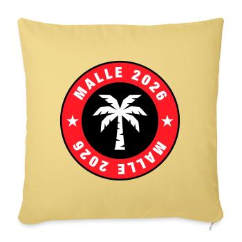 Malle 2026 Palm Tree Circle - Sofa pillowcase 17,3'' x 17,3'' (45 x 45 cm) - washed yellow - Front