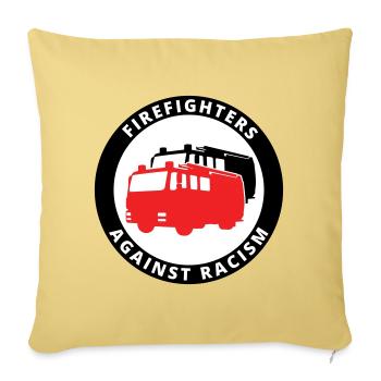 Firefighters Against Racism Symbol - Sofa pillowcase 17,3'' x 17,3'' (45 x 45 cm) - washed yellow - Front