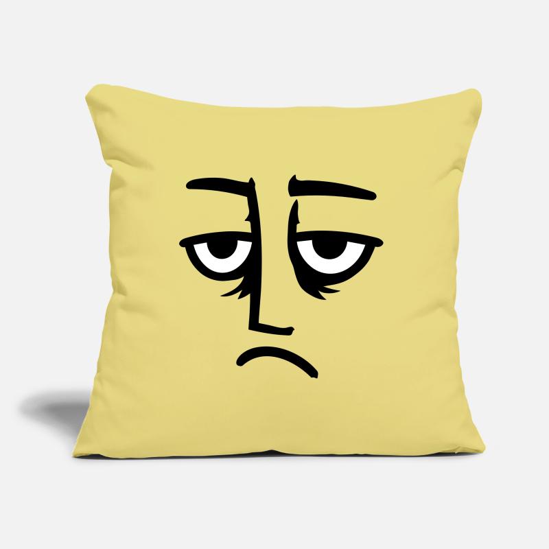 Grumpy sad disappointed face funny Sofa pillowcase 17,3'' x 17,3'' (45 x 45 cm)