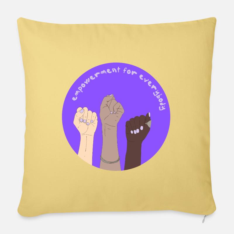 empowerment for everybody - Sofakissenbezug 45 x 45 cm - Hellgelb