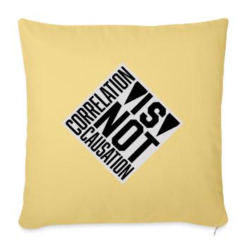 Correlation Is Not Causation Nerd Science - Sofa pillowcase 17,3'' x 17,3'' (45 x 45 cm) - washed yellow - Front