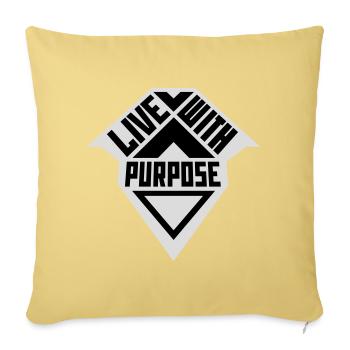 Vivre avec un but motivation sensée Mentalité dire - Housse de coussin décorative 45 x 45 cm - jaune délavé - Devant