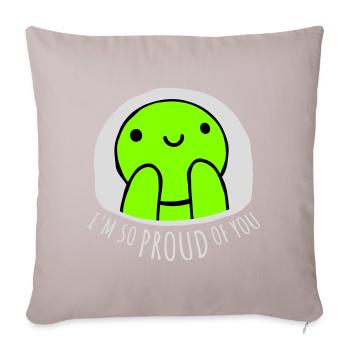 I'm So Proud Of You Heartily Encouraging Saying - Sofa pillowcase 17,3'' x 17,3'' (45 x 45 cm) - light taupe - Front