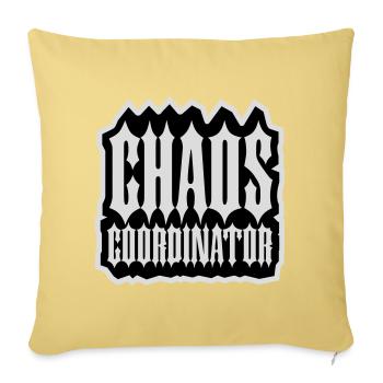 Chaos Coordinator Funny Title Parents Teacher Logo - Sofa pillowcase 17,3'' x 17,3'' (45 x 45 cm) - washed yellow - Front
