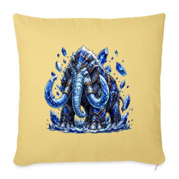 Couronne de cristal de mammouth de glace - Housse de coussin décorative 45 x 45 cm - jaune délavé - Devant