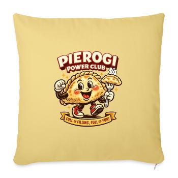 Raviolis du Power Club - Housse de coussin décorative 45 x 45 cm - jaune délavé - Devant