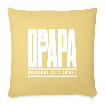 Opapa Original Seit Immer – Opa Familien Spruch - Sofakissenbezug 45 x 45 cm - Hellgelb - Vorne
