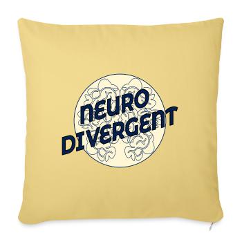 NEURODIVERGENT NEURODIVERSITÄT - Sofakissenbezug 45 x 45 cm - Hellgelb - Vorne