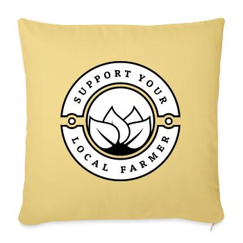 Support your local farmer - Natur & Landwirtschaft - Sofakissenbezug 45 x 45 cm - Hellgelb - Vorne
