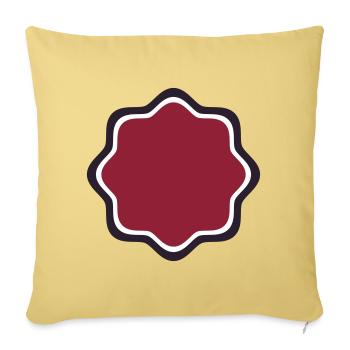 Emblem Frame Bordeaux - Create your own text - Sofa pillowcase 17,3'' x 17,3'' (45 x 45 cm) - washed yellow - Front