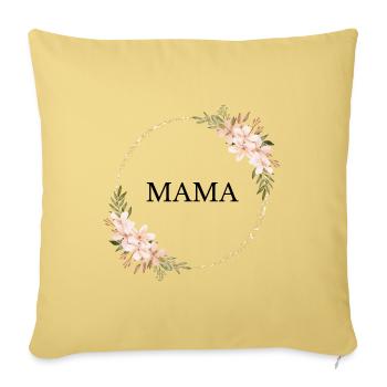 Gold Ring Floral Frame Pink - Sofa pillowcase 17,3'' x 17,3'' (45 x 45 cm) - washed yellow - Front