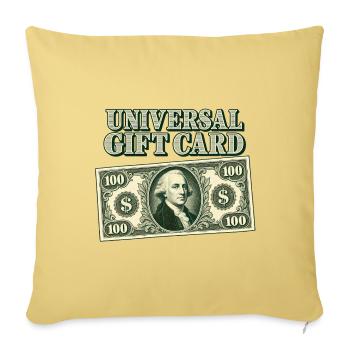 Universal-Geschenkkarte - Sofakissenbezug 45 x 45 cm - Hellgelb - Vorne