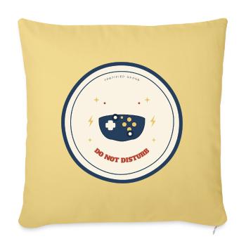 Gamer Badge Do Not Disturb Controller - Sofakissenbezug 45 x 45 cm - Hellgelb - Vorne