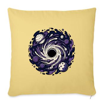 Schwarzes Loch Planet Weltraum Sci-Fi Vektor Shirt - Sofakissenbezug 45 x 45 cm - Hellgelb - Vorne