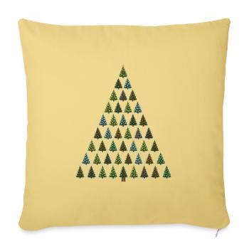 Weihnachtsbaum - Sofakissenbezug 45 x 45 cm - Hellgelb - Vorne