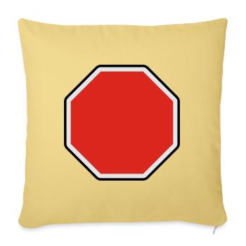 verkehrsschild - für eigenen text - Housse de coussin décorative 45 x 45 cm - jaune délavé - Devant