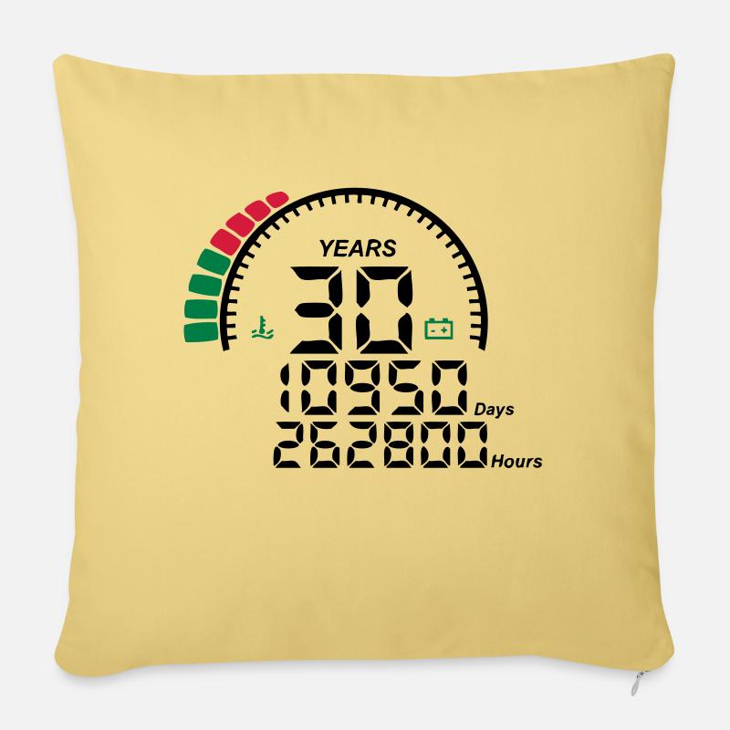 Jahre 30 Jahre Jubiläum Meter - Sofakissenbezug 45 x 45 cm - Hellgelb