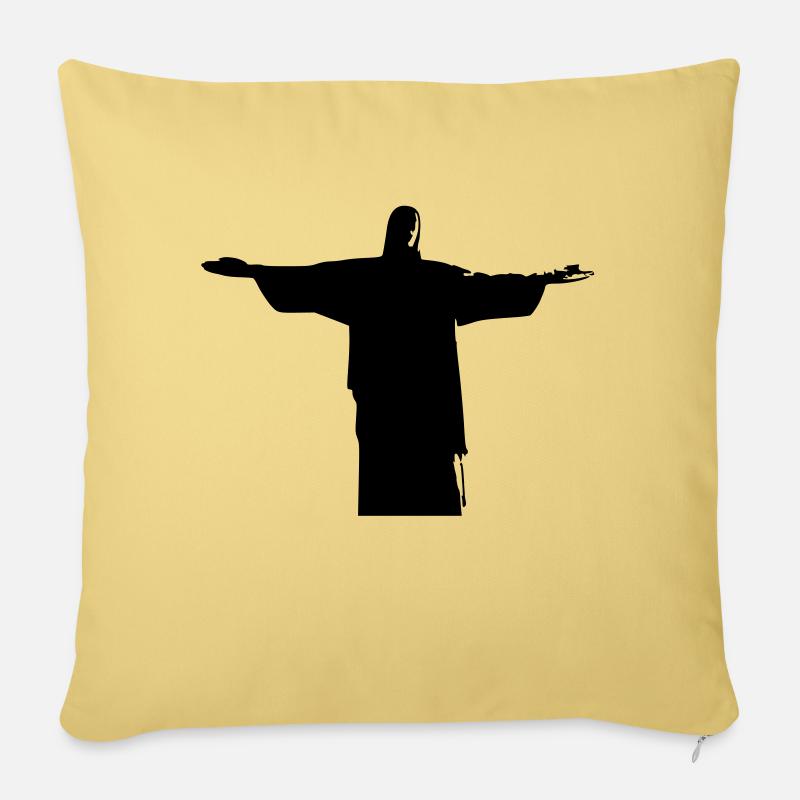 jesus christ - Sofakissenbezug 45 x 45 cm - Hellgelb