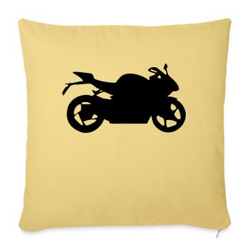 motorrad silhouette - Sofakissenbezug 45 x 45 cm - Hellgelb - Vorne