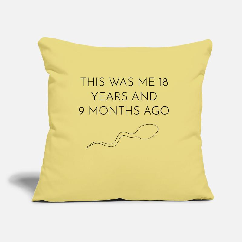 18 ans Housse de coussin décorative 45 x 45 cm