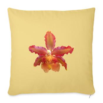 Orchid Flower, Orchid Vine, Orchid Flower - Sofa pillowcase 17,3'' x 17,3'' (45 x 45 cm) - washed yellow - Front
