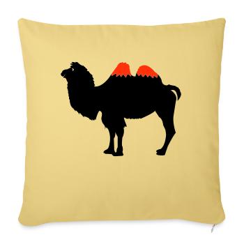Silhouette de chameau - Housse de coussin décorative 45 x 45 cm - jaune délavé - Devant