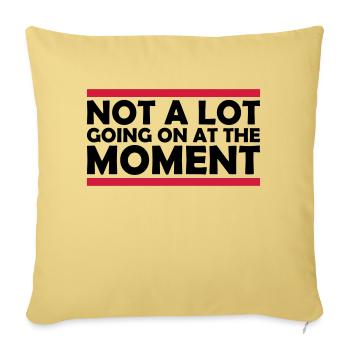 Not much going on - Sofa pillowcase 17,3'' x 17,3'' (45 x 45 cm) - washed yellow - Front