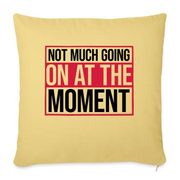 Not much going on - Sofa pillowcase 17,3'' x 17,3'' (45 x 45 cm) - washed yellow - Front