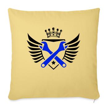 Armoiries de l’artisanat - Housse de coussin décorative 45 x 45 cm - jaune délavé - Devant