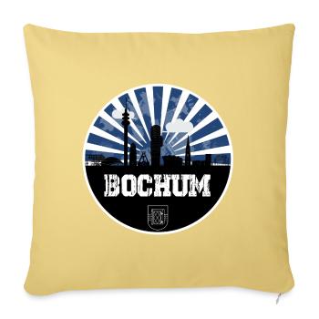 Bochum Skyline Home Game - Sofa pillowcase 17,3'' x 17,3'' (45 x 45 cm) - washed yellow - Front