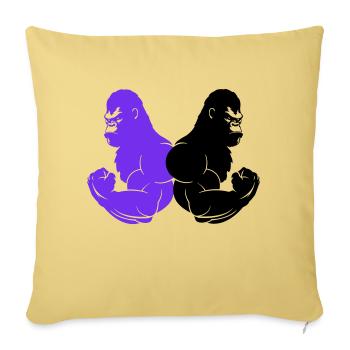 gorilla - Sofa pillowcase 17,3'' x 17,3'' (45 x 45 cm) - washed yellow - Front