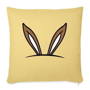 Lapin Oreilles De Lapin Trou Sac Caché Drôle Mignon - Housse de coussin décorative 45 x 45 cm - jaune délavé - Devant