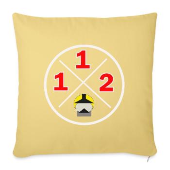 112- District logo - Fire brigade - Sofa pillowcase 17,3'' x 17,3'' (45 x 45 cm) - washed yellow - Front